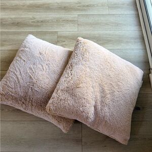 Fluffy Cream Throw Pillows